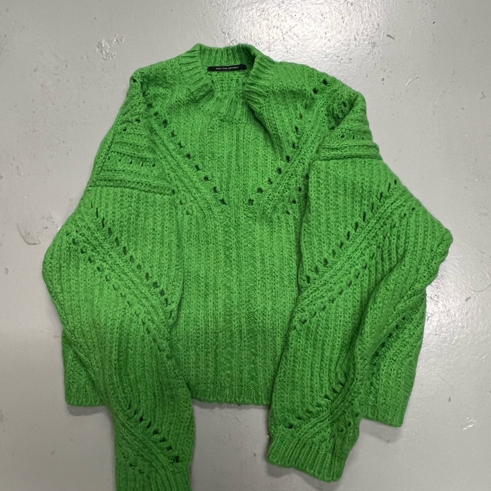 Green Knit Women's Sweater